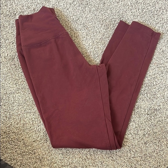 aerie Pants - Aerie offline OG legging high rise maroon full small cotton
